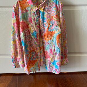 Chaps Women's long sleeved 100% cotton button down 2X